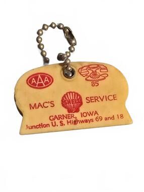 Shell Service Gas Coin Purse | Keychain - Mac's Garner IA - AAA Squeeze Pouch
